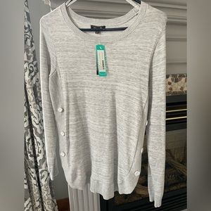 Size small lefty and me grey sweater. NWT